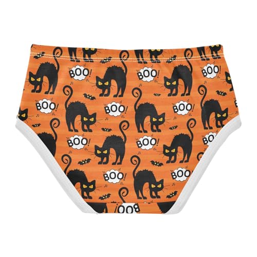 Little Girl Underwear Toddler Panties Kids Undies Halloween Black Cat Soft Cotton Briefs 2T-8Y2