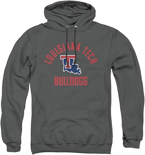 Miniatura 1 de LOGOVISION Louisiana Tech University Official Bulldogs Logo Unisex Adult Pull-Over Hoodie, Louisiana Tech University, Charcoal, 3X-Large