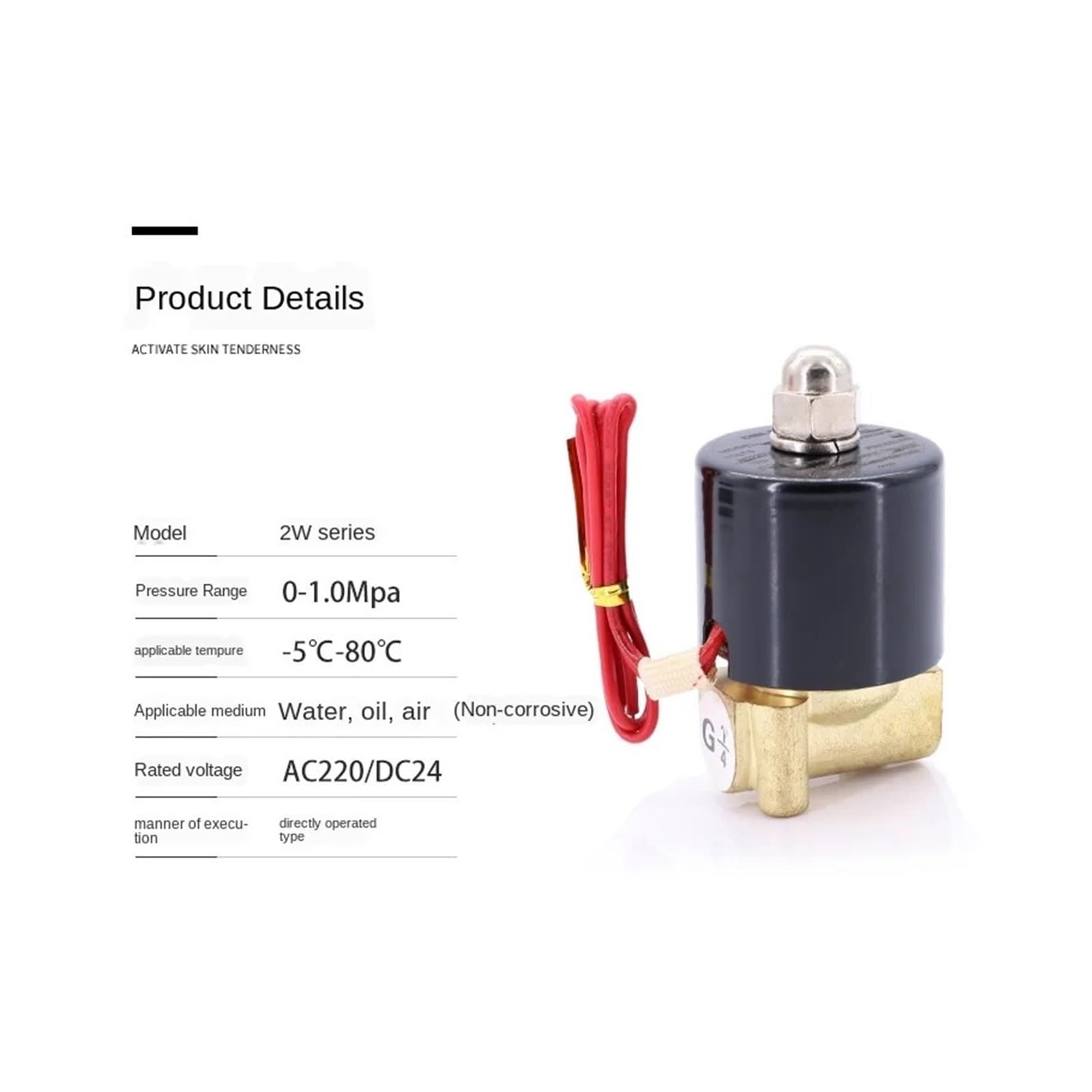 Válvula electromagnética neumática 2W 160-15, Normalmente Cerrada, 220 V, 4 Puntos, 6, Interruptor de Ajuste, válvula electrónica(2W200-20 24V)