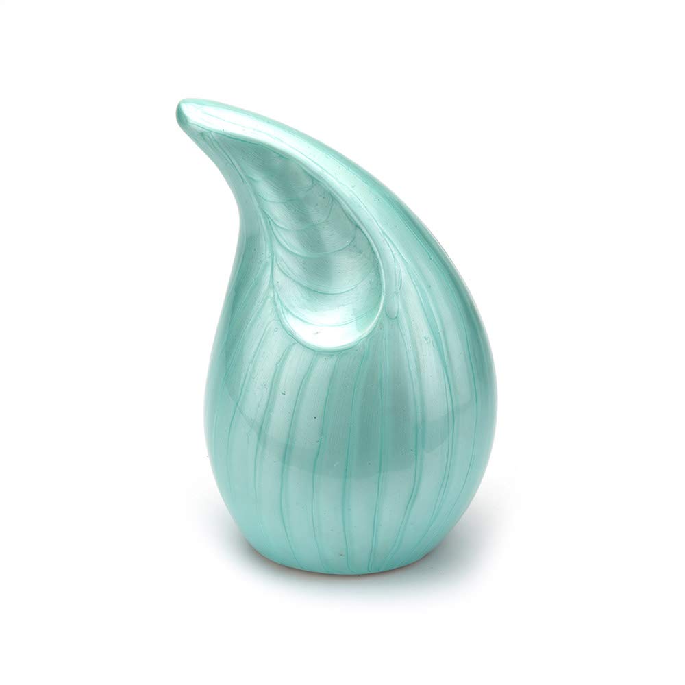 Urns Uk Blue Tiverton Teardrop Cremation Ashes Urn 8" Medium Child Small Adult