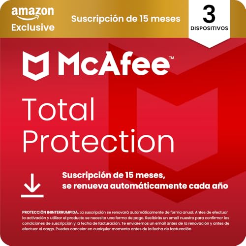 McAfee Total Protection para 3 Dispositivos 2026, 15...