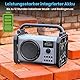 Soundmaster DAB80OR Baustellenradio Gartenradio mit DAB+ UKW Bluetooth und Li-Ion Akku IP44 Staub- und spritzwassergeschützt