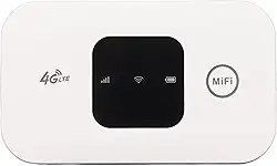 Luqeeg Roteador de ponto de acesso móvel WiFi 4G LTE, ponto de acesso portátil à Internet, cartão SIM de alta velocidade de 150 Mbps, 10 usuários compatíveis para casa, escritório