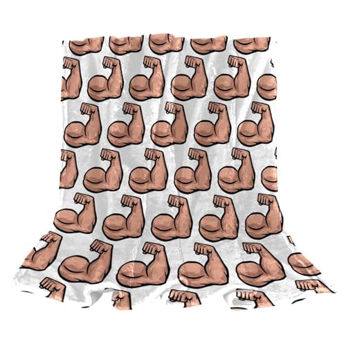 Couverture polaire biceps de culturiste douce pour lits et chaises - 2