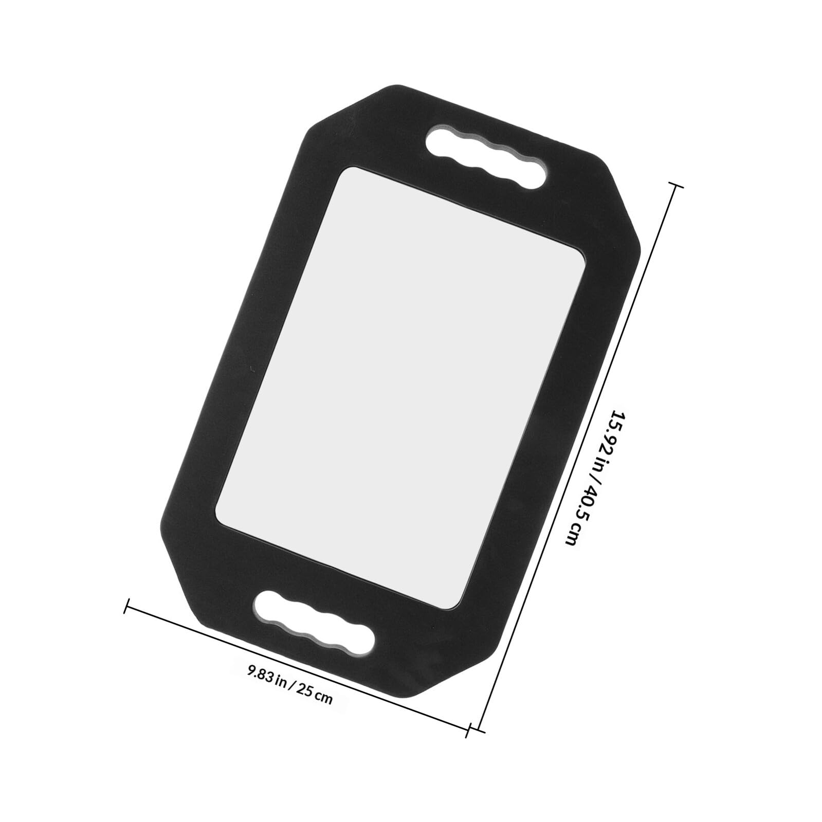 Genérico Specchio Portatile Maniglia Rettangolare in Materiale Espanso Resistente, ad Alta Definizione, per Uso Professionale in Saloni e Postazioni da