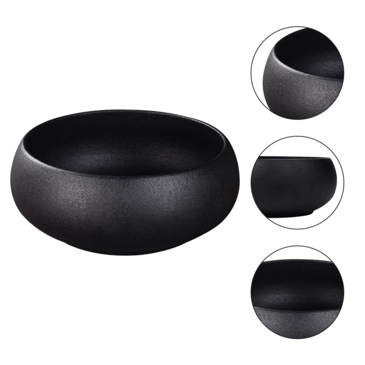 Hemobllo Schwarze Keramik Teewaschschüssel 1250ml für Teezeremonie mit Kreativem Design und Stabiler Platzierung als Dekoratives Accessoire für Zuhause