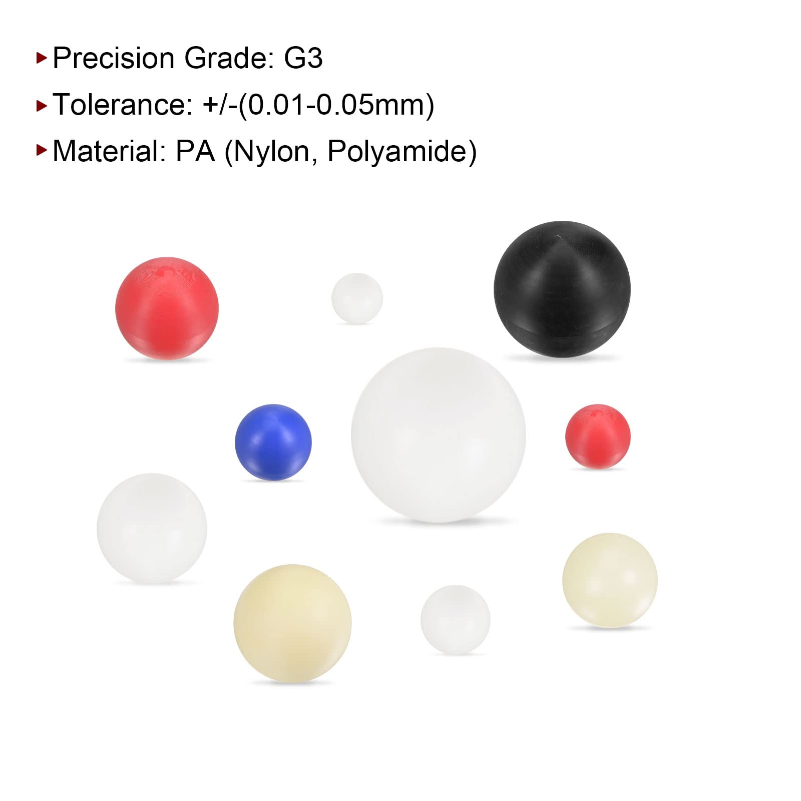 POM Nylon Bolas Plástico Sólido 15mm G3 Precisión Rodamiento Bola
