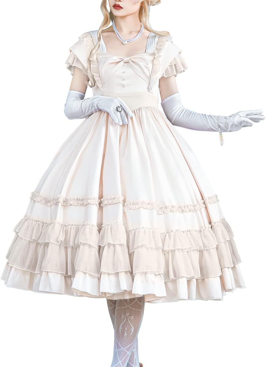 ZZEQYG Womens Victorian Lolita Dress Gothic Renaissance Rococo 1800s Dress