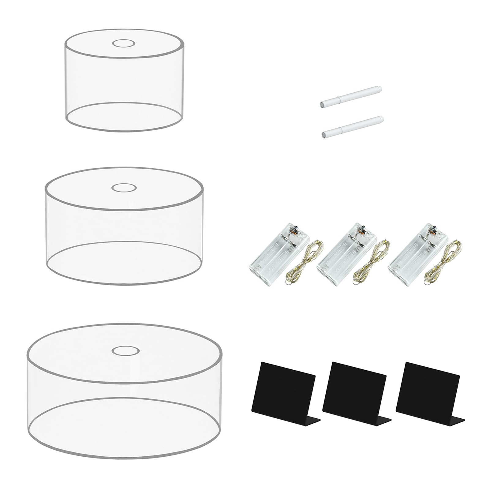 AMSLSIU Cube Dessert Stand Fittings For Brunch And Jewelry Cake Stand Fittings Table Display Food Display Food, With cover, 6+8+10 inches
