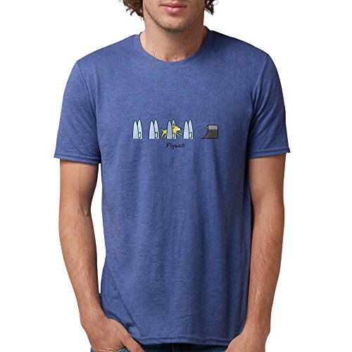 CafePress - Cartoon Flyball T-Shirt - Mens Tri-blend T-Shirt