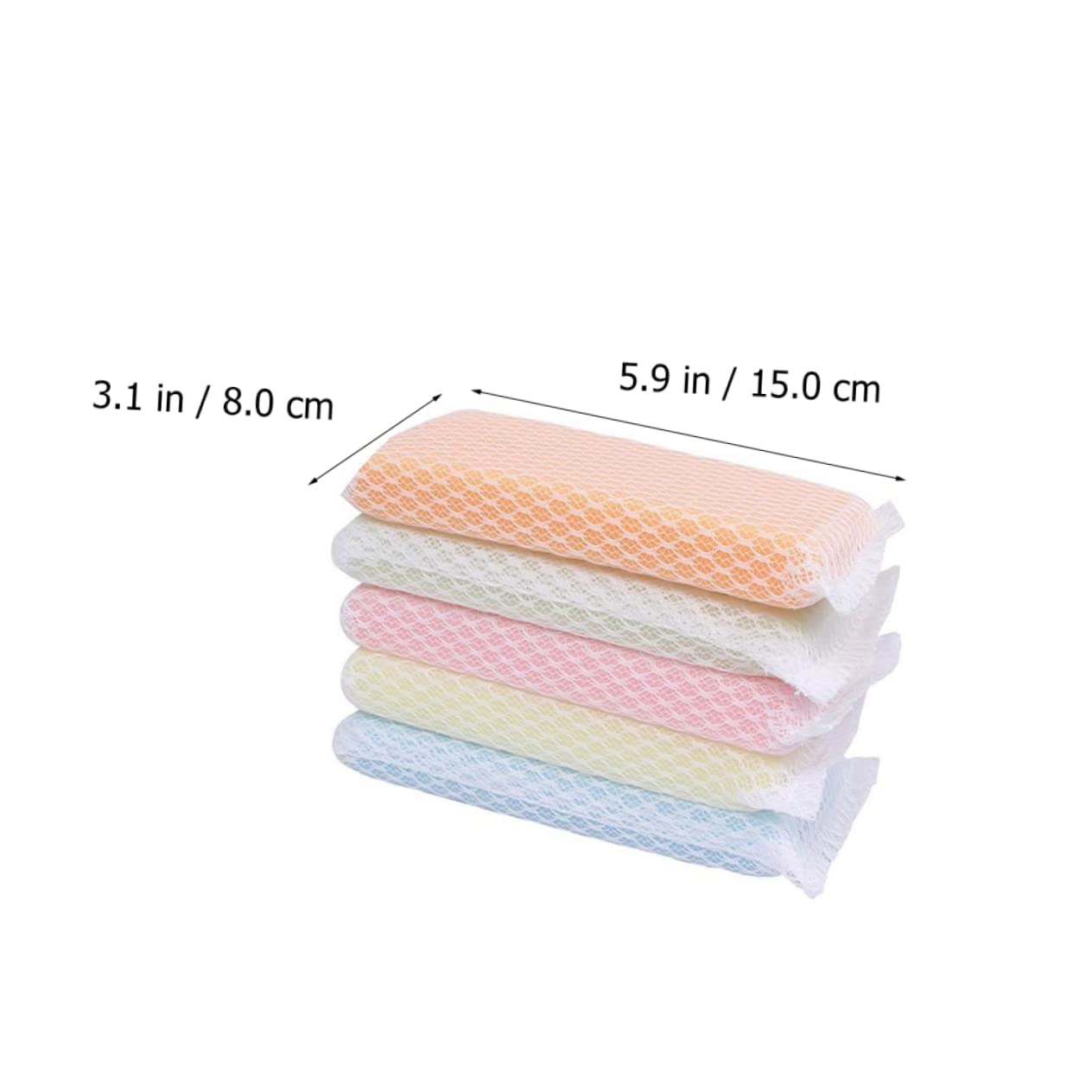 NIYANGLE Effortless Cleaning 10 Pack Dishwashing Sponge Double-Sided Scouring Pads Quick Bubble Release Easy to Grip Random