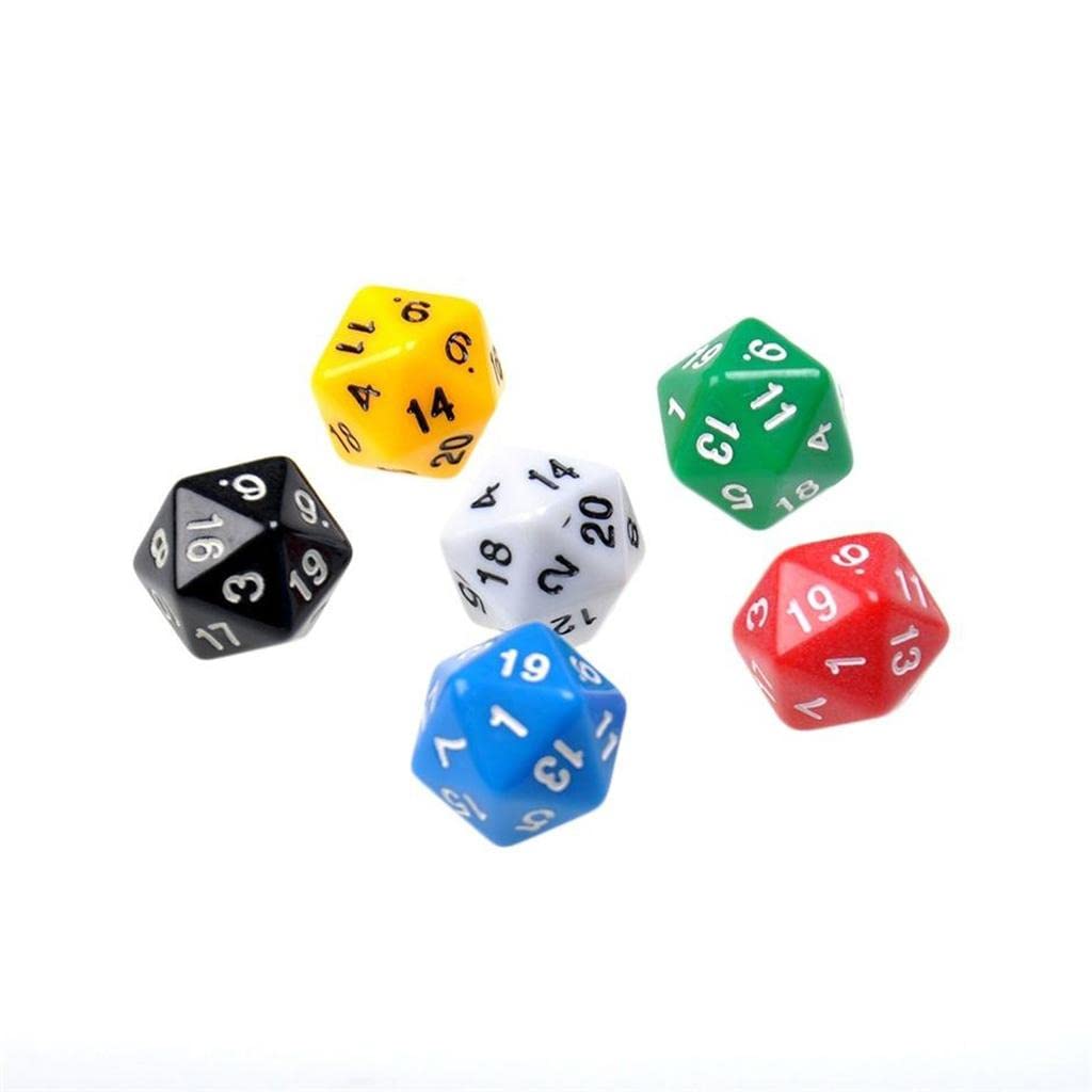 SDR 6 Pcs D20 Gaming Dice Twenty Sided Die RPG D&D Six Opaque Color s|Toys & Hobbies|Games|Role Playing Games|Dungeons & Dragons|Accessories & Dice - Image 6 thumbnail