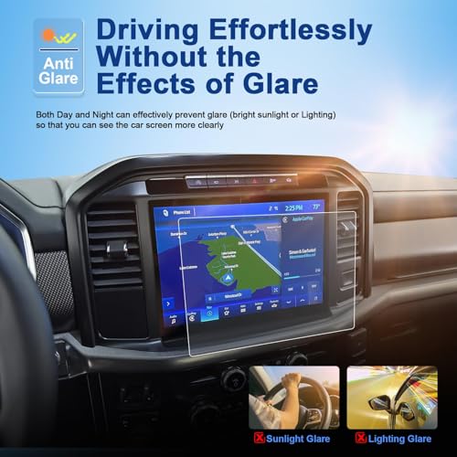 Image of Anti-Glare Matte 2021-2026 F150 Screen Protector, for Ford F-150 (STX /XLT /Lariat /Tremor /King Ranch /Platinum /Limited /Raptor),9H Tempered Glass 2025 F150 Truck Accessories HD&Anti-Fingerprint 12 inch