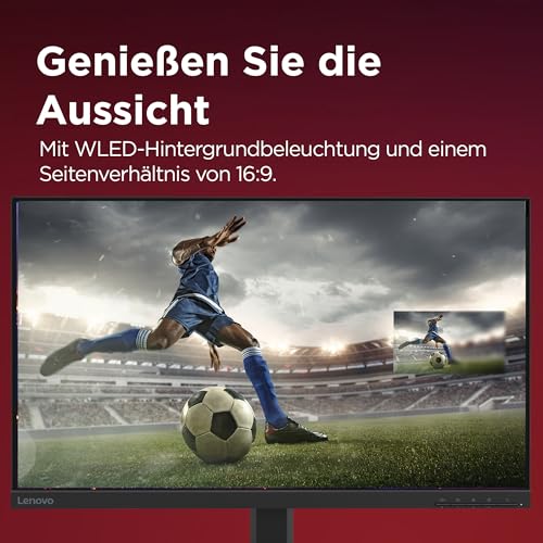 Lenovo L27-41 | 27’’ Full HD WLED Monitor | 1920 x 1080 | 16:9 | 100Hz | 4ms Reaktionszeit | HDMI | VGA | 3-seitig IPS Panel | Raven schwarz | 4.1 kg