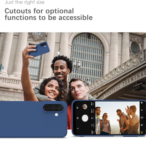 Image of YATWIN Silicone Case for Samsung Galaxy A17 4g /5g, Soft-Touch, Shockproof, DustProof, Antiskid Phone Cover for Samsung Galaxy A17 4g /5g - Dark Blue