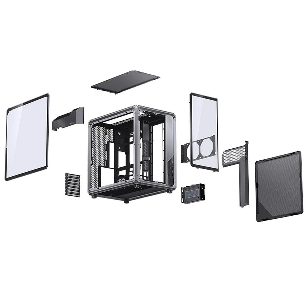 Jonsbo X400 Gray Midi-Tower PC-Geh?use ATX Back-Connect Tempered Glass Grau