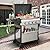 4 Burners Gas Grill with Side Burner, Propane Grill with Wheels and Storage, Outdoor Gas BBQ with Oil Tray and Thermometer for Patio and Party, 34200BTU