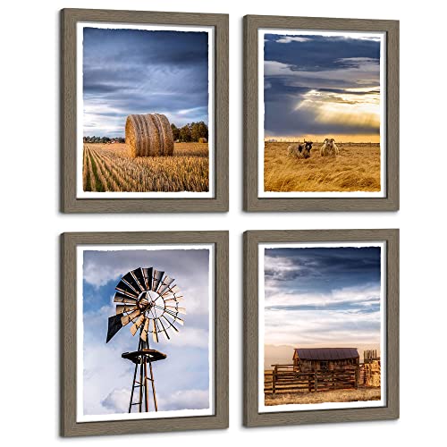 Framed-Farm-Wall-Art-Bathroom-4-Piece-Bedroom-Sunset-Country-Landscape-Picture-Living-Room-Windmill-Barn-Print-Straw-Bales-Painting-Small-Vertical-Farmhouse-Animal-Goat-Artwork-Decor Framed Farm Wall Art Bathroom 4 Piece Bedroom Sunset Country Landscape Picture Living Room Windmill Barn Print Straw Bales Painting Small Vertical Farmhouse Animal Goat Artwork Decor