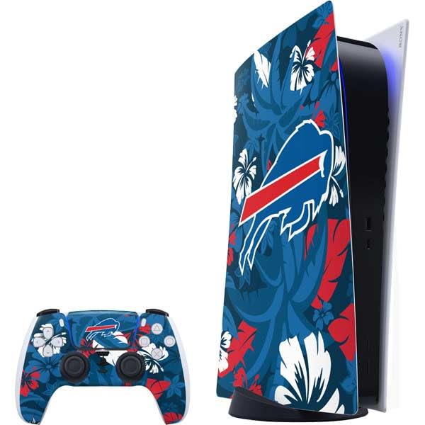 Skinit Decal Gaming Skin Compatible with PS5 Bundle - Officially Licensed NFL Buffalo Bills Tropical Print Design