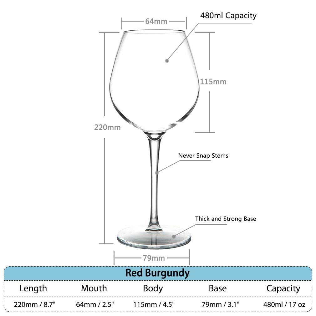 Copas de Vino Flotantes para Piscina Copas de Vino para Piscina de Plástico Tritan Irrompible Con Tallo - Juego de 8 480ml - Apto para Lavavajillas