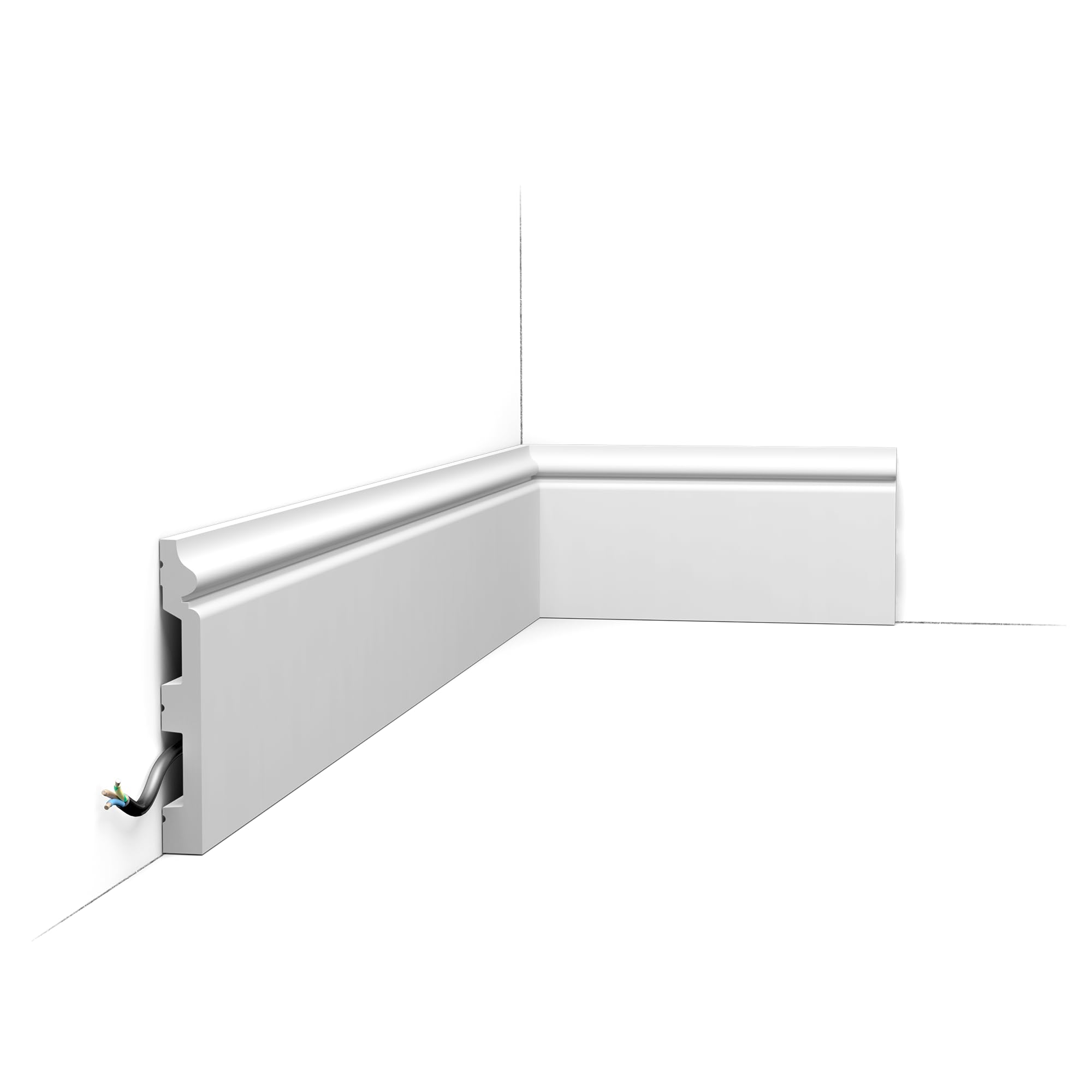 Pack 10 mètres Plinthes SX118 avec colle - Orac x Cimaises-et-plus - 14 x 1,8 x