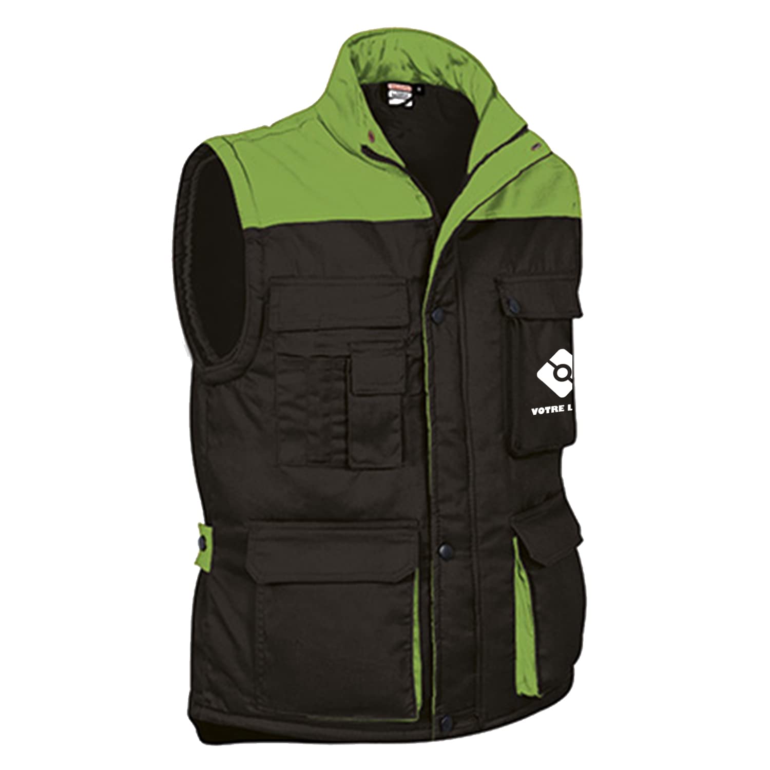Veste de Travail/Body-Warmer - Multi Poche/Bicolore - Personnalisable en ligne avec votre logo et votre texte