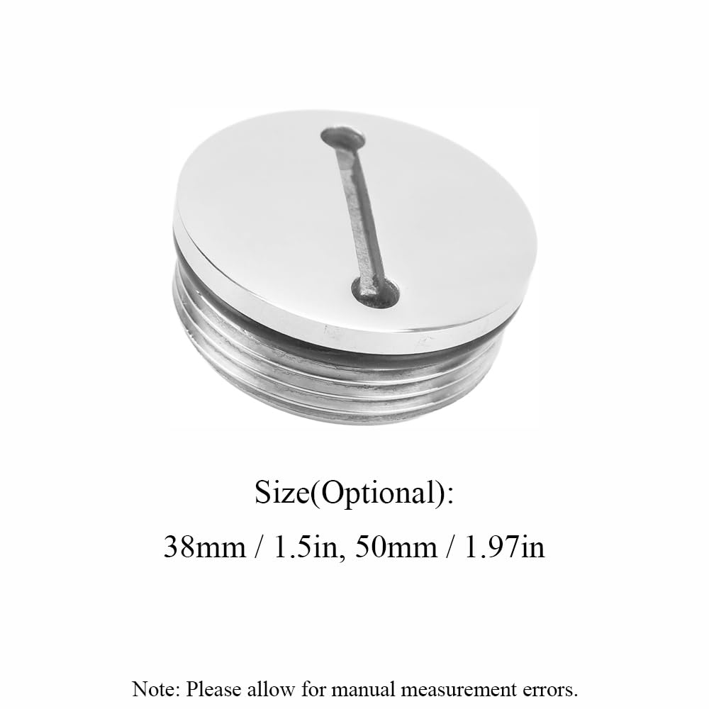 Tapa de depósito de combustible marino de 38 mm, tapa de tanque de llenado de barco de acero inoxidable 316 con llave para barco, caravana, yate