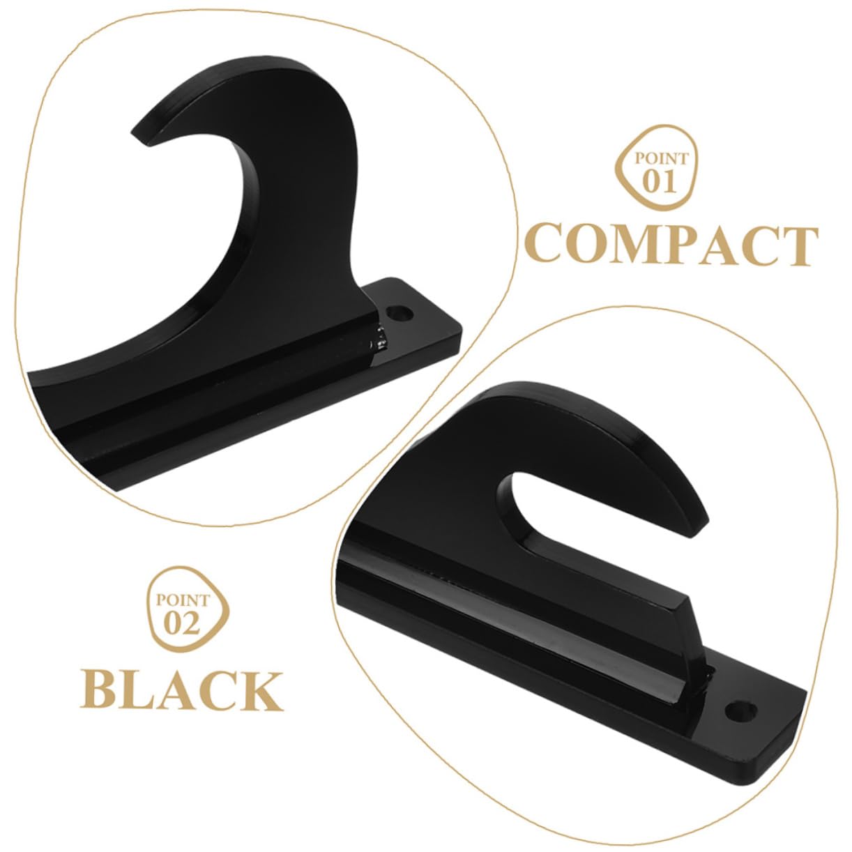 TOYANDONA Soporte de Espada para Pared, 3 Pares, Acrílico Negro