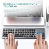 Foldable Bluetooth Keyboard with Touchpad - Portable Wireless Keyboard with Holder, Rechargeable Full Size Ultra Slim Pocket Folding Keyboards for Android Windows iOS Tablet & Laptop