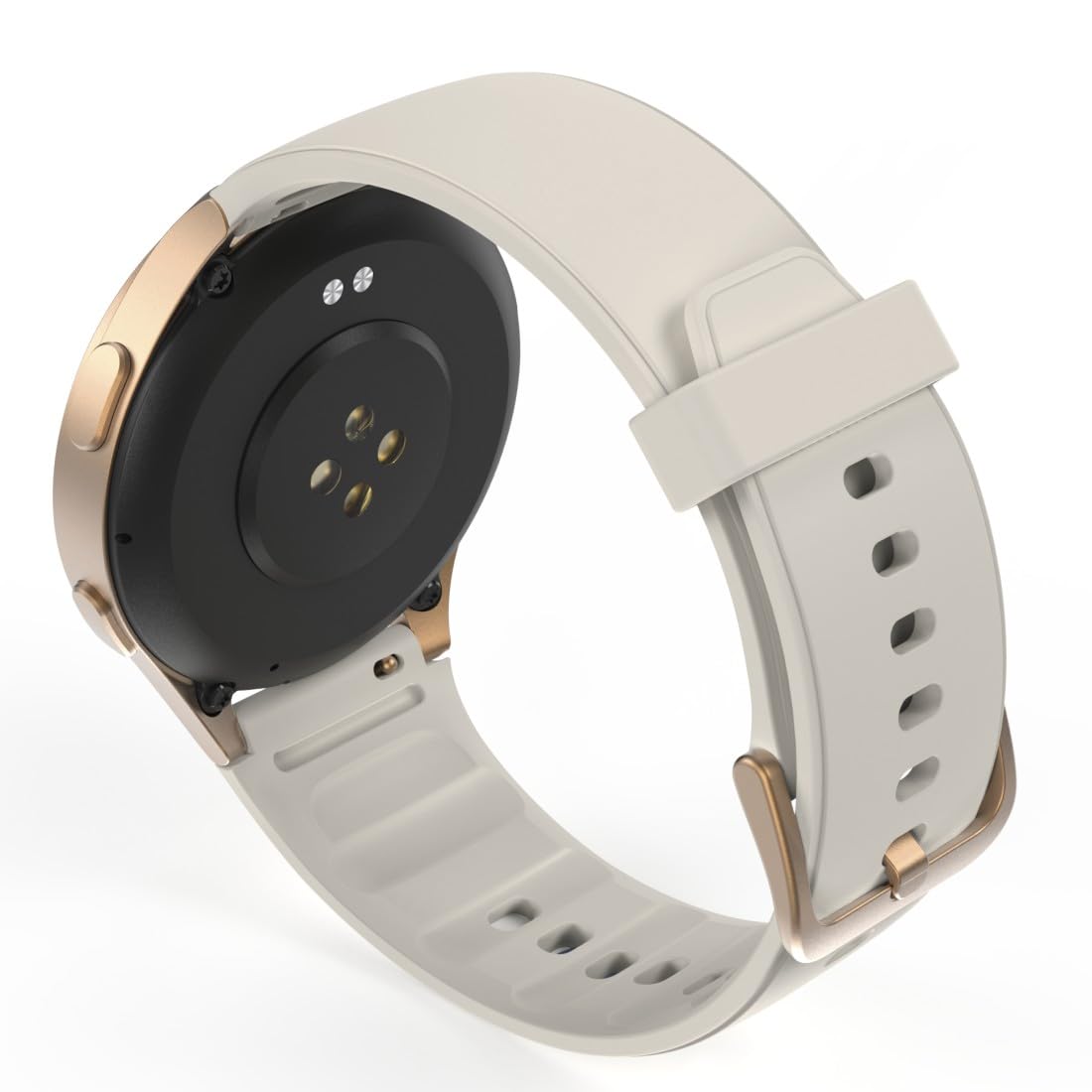Hama | Reloj Inteligente 1.32" (Smartwatch Resistente al Agua IP68, GPS, análisis sueño, frecuencia Cardiaca, Monitor de hasta 100 Actividades, Pantalla táctil) Beige Oro