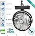 Produktbild Campingventilator mit Nachtlichtzeltventilator, wiederaufladbares, batteriebetriebenes USB-Tischventilator-Kit mit 5000 mAh und Aufhängehaken für Zeltautos RV Hurricane Emergency Outages Office