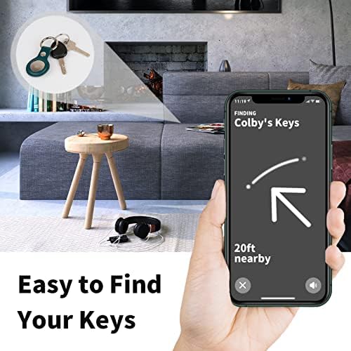 ZZLOVE Case Compatible with Apple Airtags, 4 PCS Keychain AirTags Case with Anti-Lost Key Ring, Protective Silicone Case for Apple AirTag 2021 Finder for Air Tag Tracker Holder Accessorie
