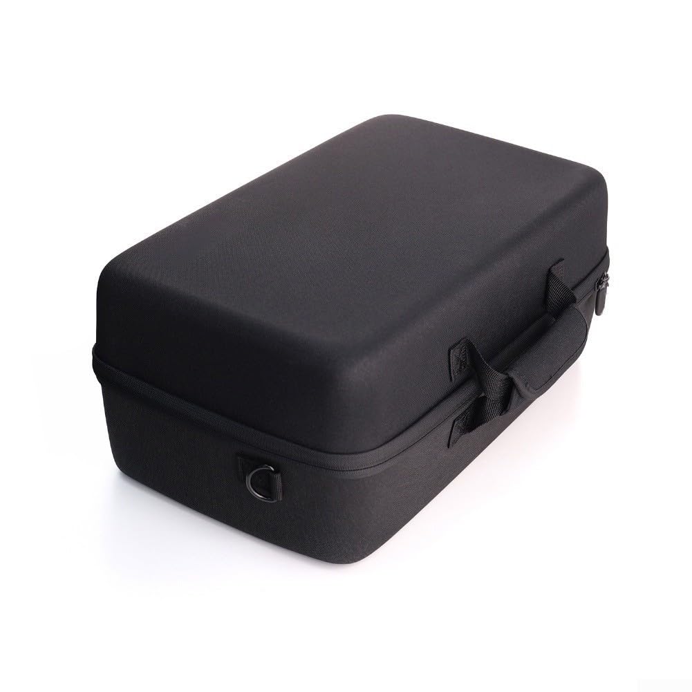 Bolsa de almacenamiento de EVA para consolas PS5 PRO y delgadas, funda rígida de 42 x 27 x 17 cm con cremallera segura, funda protectora portátil para consola y accesorios, negro (gris)