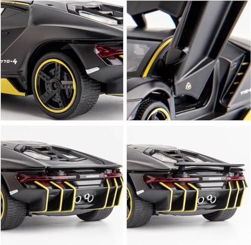 Image of Kids Toy car Playsets Diecast Metal Car 1:32 LP770 Toy Cars for Kids Zinc Alloy Pull Back Metal Cars with 4 Openable Doors Light and Musical Sound (Multi)