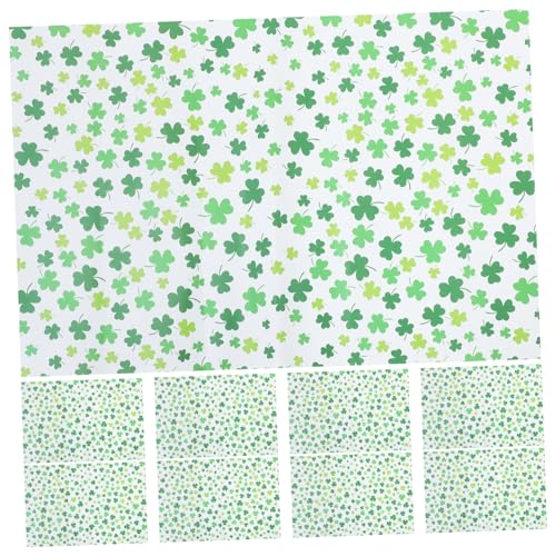 Papier Cadeau Feuille de Trèfle Verte Cabilock pour Paquets Cadeaux