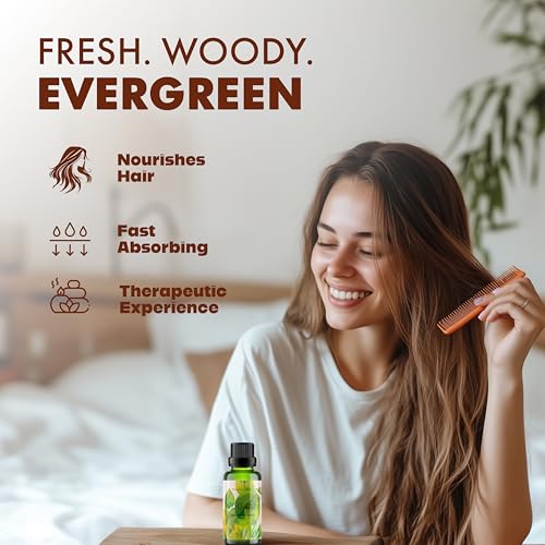 Image of Esslux Rosemary Essential Oil for Hair Growth - 100% Natural Pure Rosemary Oil for Hair, Scalp & Roots | Rosmarinus Officinalis Hair Serum | Essential Oil for Hair Regrowth & Nourishment, 15ml