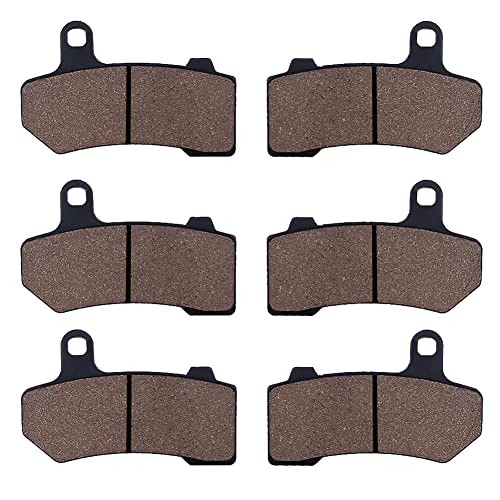 Cyleto Front & Rear Brake Pads for Harley Davidson FLHR Road King, FLHTCU Ultra Classic Electra Glide, FLHRC Road King Classic, FLHT Electra Glide Standrad,FLHX Street Glide,FLHTC electra glide classi