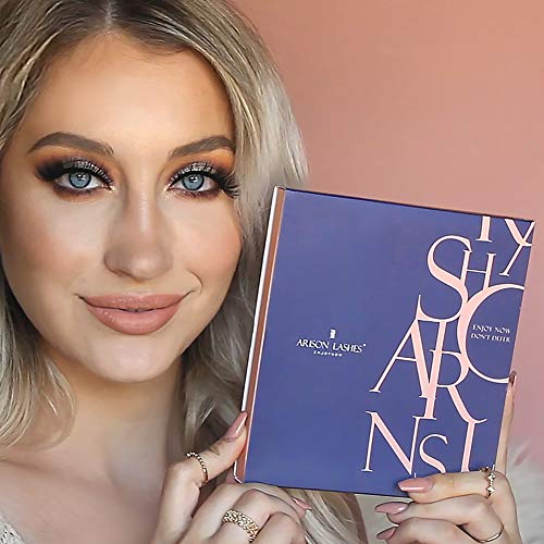 Arison Lashes Mink Eyelashes 3D Mink Natural Fluffy lashes False Eyelashes Natural Look Wispy Long Soft Real Mink Lashes Reusable Handmade Strips 1 Pair Pack for Makeup(LH-30)