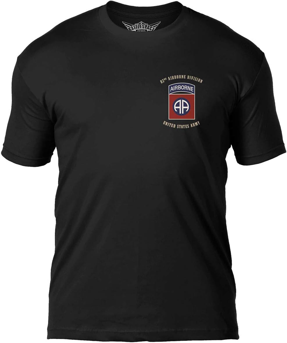 7.62 Design Army 82nd AB Flags All Americans Men's T-Shirt Black
