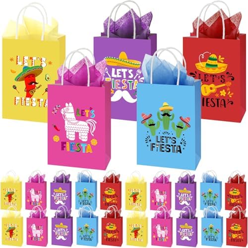 Fun Express Paper Fiesta Luminary Bags - 1 Dozen Day Of The Dead & Cinco De Mayo Party Decor