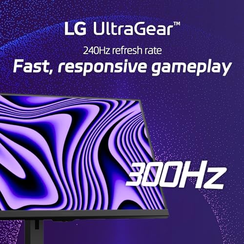 Image of LG 27 inch QHD Ultragear Monitor, 300Hz, 1ms, NVIDIA G-Sync, AMD FreeSync Premium, VESA DisplayHDR 400,HDMI, Displayport, USB Type-C, Tilt /Height /Swivel & Pivot Adjustment Stand