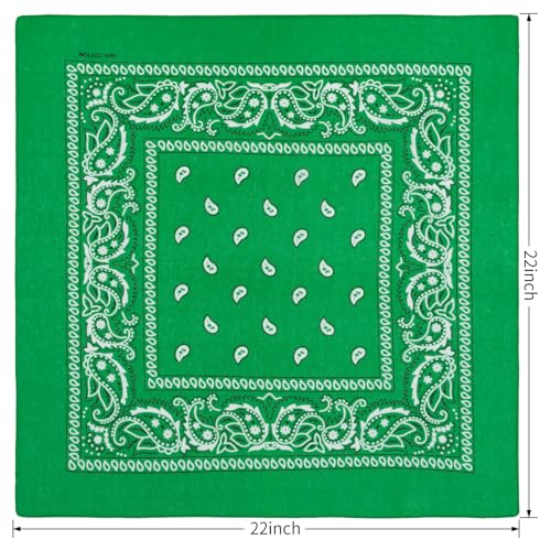 image for combocube 12 Pack(one Dozen) Multi-Purpose Cotton Paisley Cowboy Banda