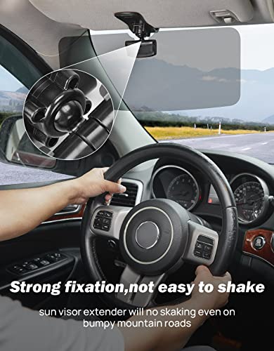 JOYTUTUS Polarized Sun Visor Extender for Full-Size SUVs and Sedans, Universal UV400 Car Visor Extension Anti-Glare Easy to Install, Protect from Glare/UV Ray/Stray Light - image 3