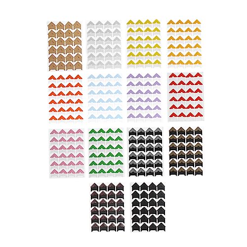 Homoyoyo 14 Sheets Photo Corner Stickers DIY Photo Album Accessories Self Adhesive Gold Foil for Scrapbooking