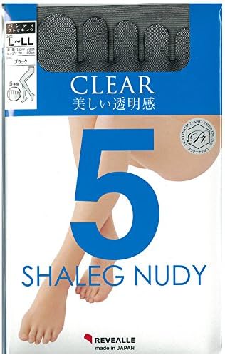 Five Toe Pantyhose, Tights Double Covered Yarn Support, Black L-LL made in Japan