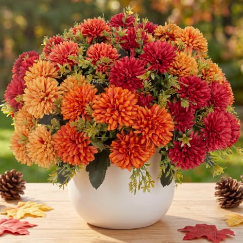 lovemoon Artificial Chrysanthemums Flowers for...