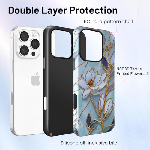 Coque iPhone 16 Pro antichoc finie les rayures motif fleurs - 3