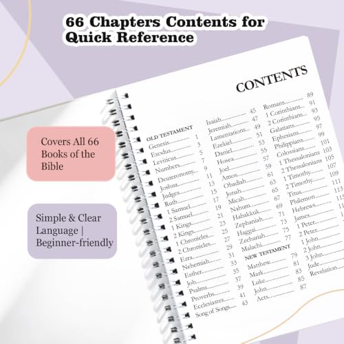 Image of 66 Books Bible Study Guide Journal Notebook Large Print Scripture Summaries