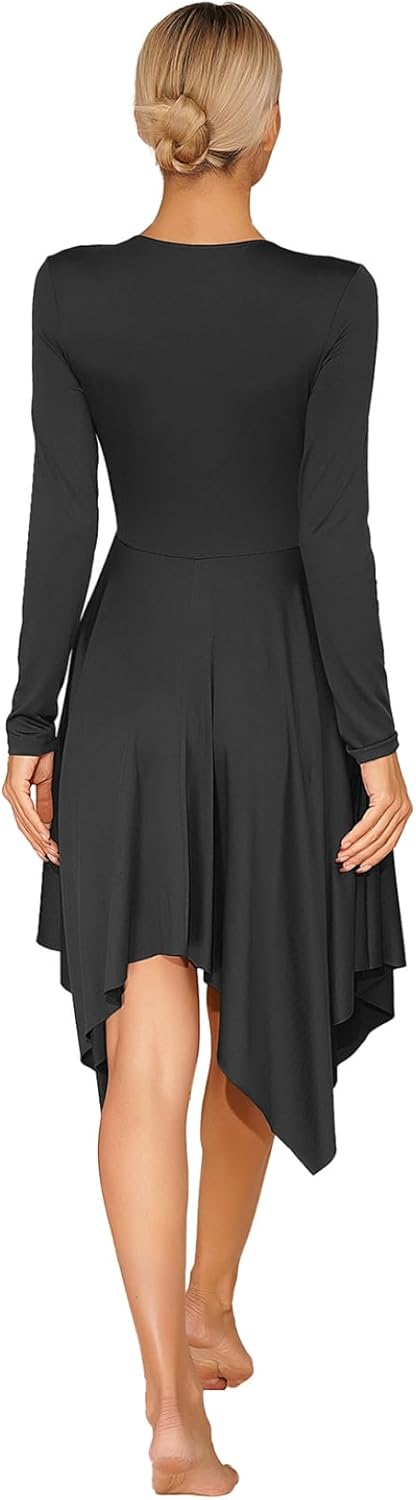 Loyan Women Worship Dress with Pants Set 2 Piece Praise Dance Outfit Liturgical Dancewear Church Robe