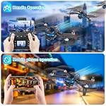 Drone with Camera for Beginners,Mini Drone with Brushless Motor,2 Batteries,One Key Take Off/Land,360 Flips, Waypoint Fly, Altitude Hold,Foldable Drone for Adults - Image 2